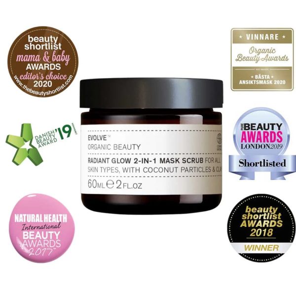 VEIDO KAUKĖ SU KAKAVA, KOKOSAIS IR MIGDOLŲ ALIEJUMI “RADIANT GLOW”, 60 ml