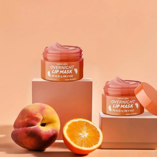 Lūpų kaukė Sundae Glow Lip Mask Peach & Orange, Persikų ir apelsinų kvapo, 20 g