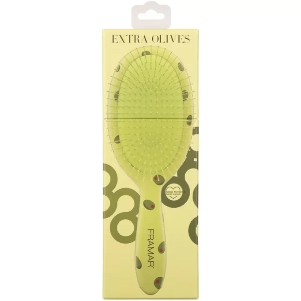 Šepetys plaukams Framar Extra Dirty Detangle Brush Extra Olives (su dėžute)